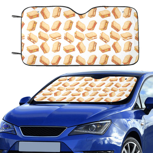 Sandwich Pattern Print Design 01 Car Sun Shade