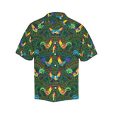 Rooster Chicken Pattern Theme Men's All Over Print Hawaiian Shirt