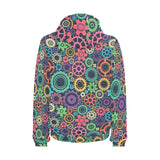 Gear Pattern Print Design 02 Men's Padded Hooded Jacket(ModelH42)