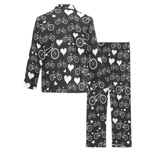 Bicycle Pattern Print Design 05 Men's Long Pajama Set