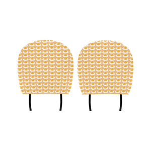 Fried Eggs Pattern Print Design 04 Car Headrest Cover