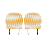 Fried Eggs Pattern Print Design 04 Car Headrest Cover