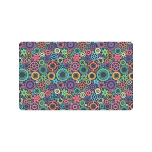 Gear Pattern Print Design 02 Doormat