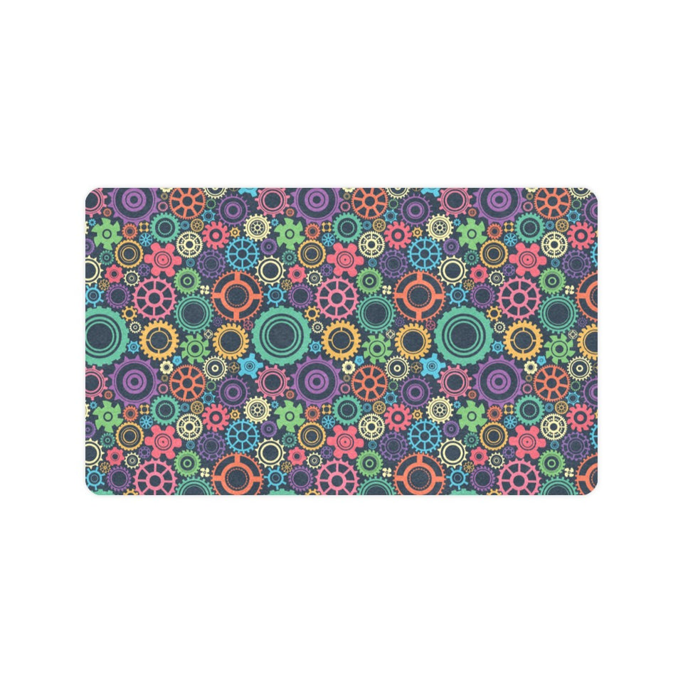 Gear Pattern Print Design 02 Doormat