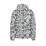 Gear Pattern Print Design 01 Kids' Boys' Girls' Padded Hooded Jacket