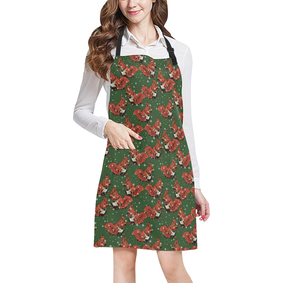 Squirrel Pattern Print Design 03 Adjustable Apron