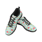 Mushroom Pattern Background Men's Sneakers Black