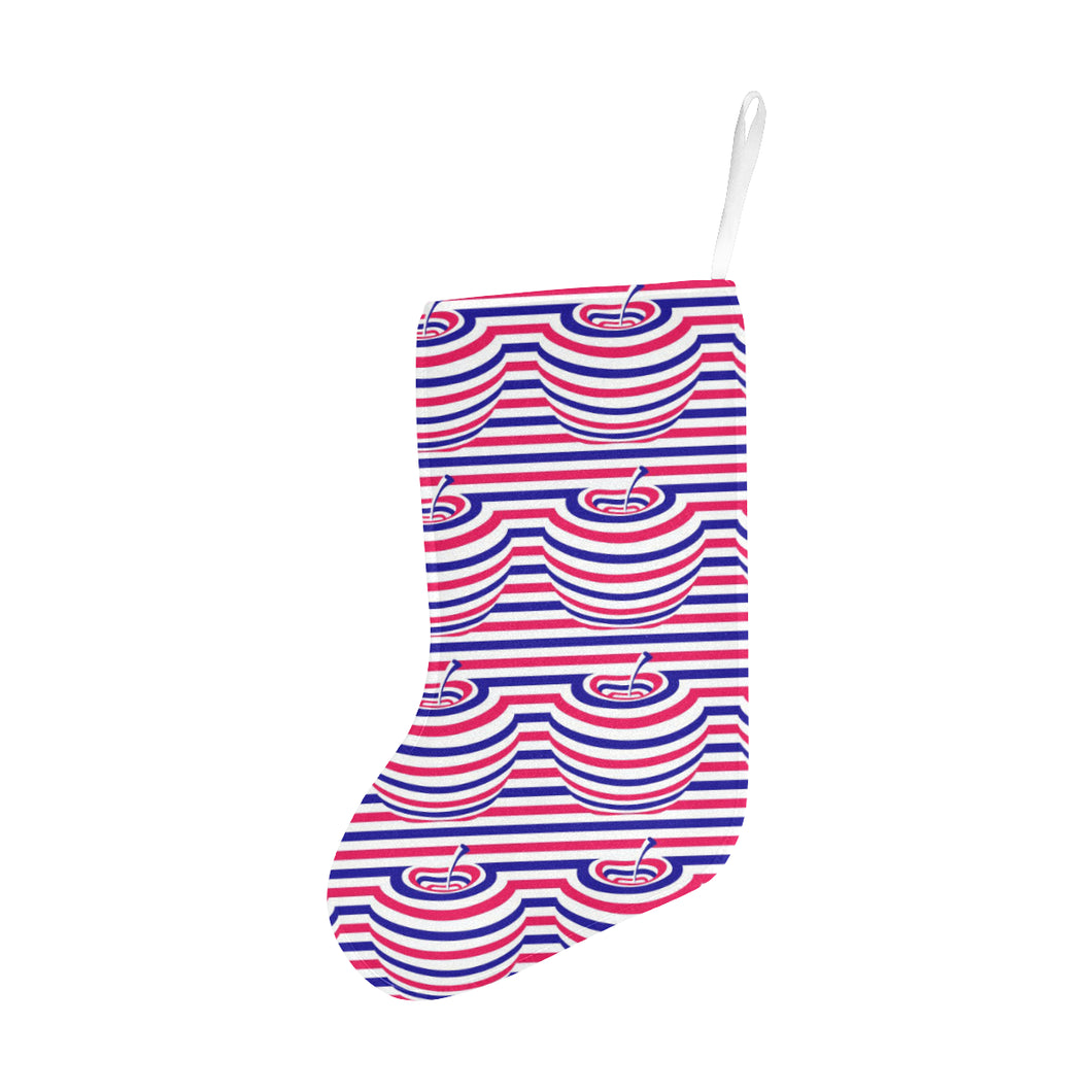 Apple USA Pattern Christmas Stocking