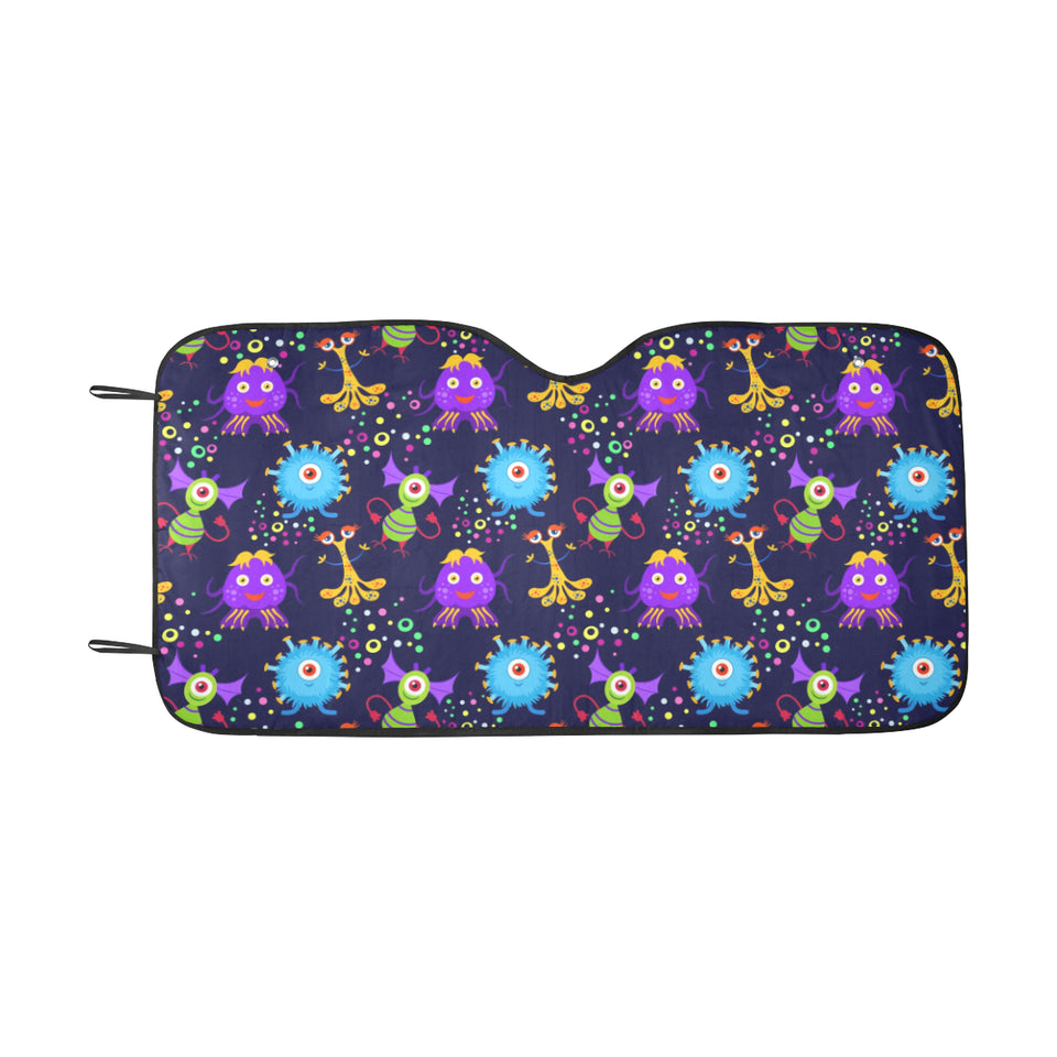 Alien Pattern Print Design 01 Car Sun Shade