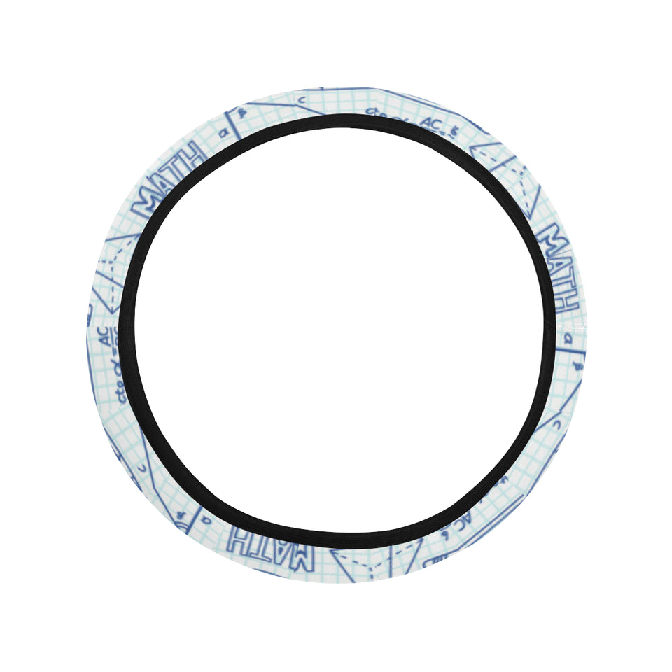 Math Pattern Print Design 03 Car Steering Wheel Cover