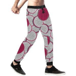 Sliced Dragon Fruit Pattern Unisex Casual Sweatpants