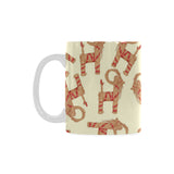 Yule Goat or Christmas goat Pattern Classical White Mug (FulFilled In US)