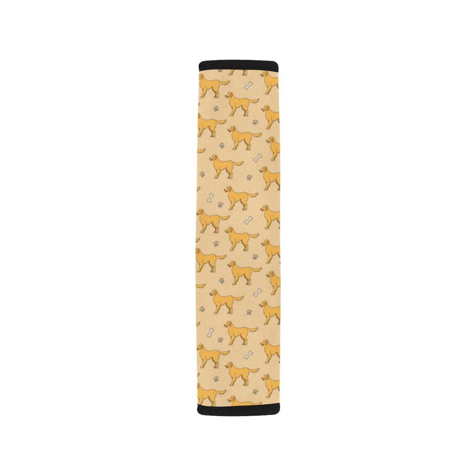 Golden Retriever Pattern Print Design 04 Car Seat Belt Cover