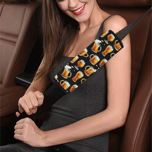 Beer Pattern Background Car Seat Belt Cover