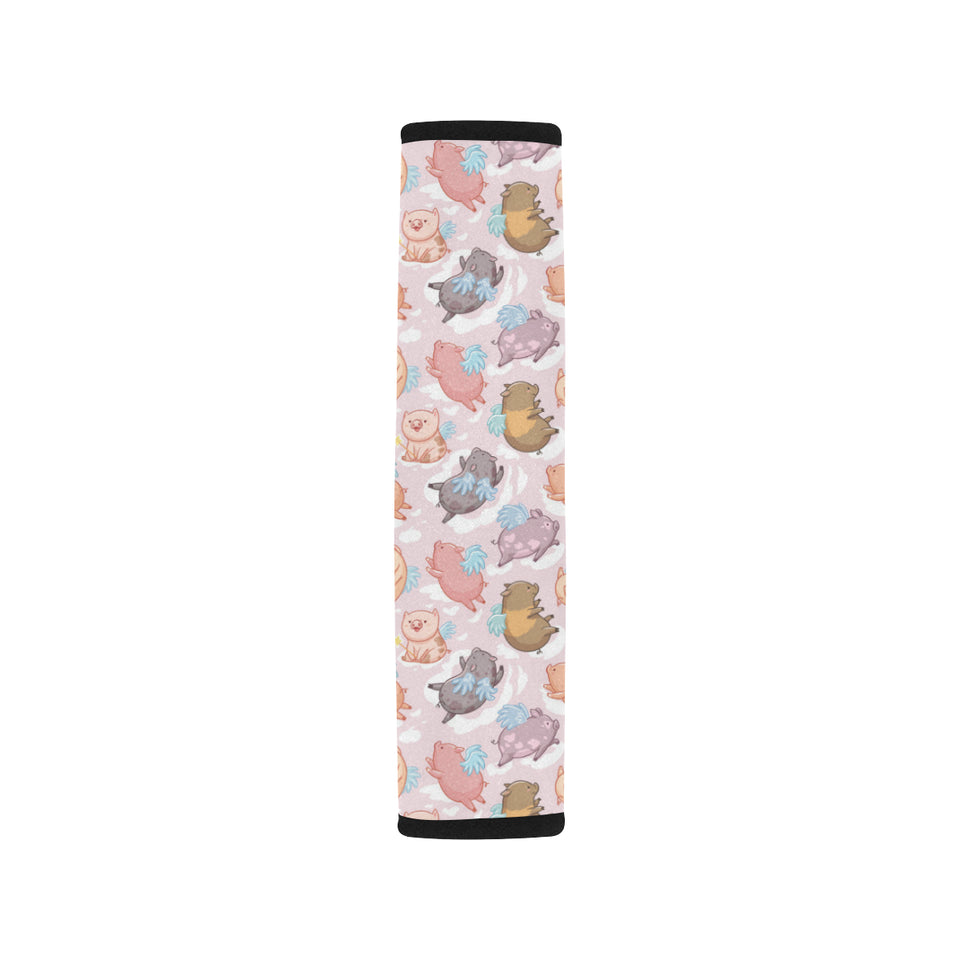 Pig Pattern Print Design 02 Car Seat Belt Cover