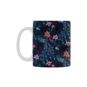 Peacock Feather Pattern Classical White Mug (FulFilled In US)