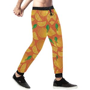 Orange Pattern background Unisex Casual Sweatpants