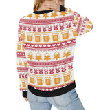 Beer Sweater Printed Pattern Women's Crew Neck Sweatshirt