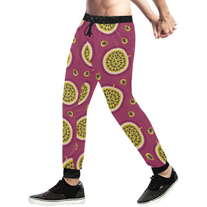 Sliced Passion Fruit Pattern Unisex Casual Sweatpants