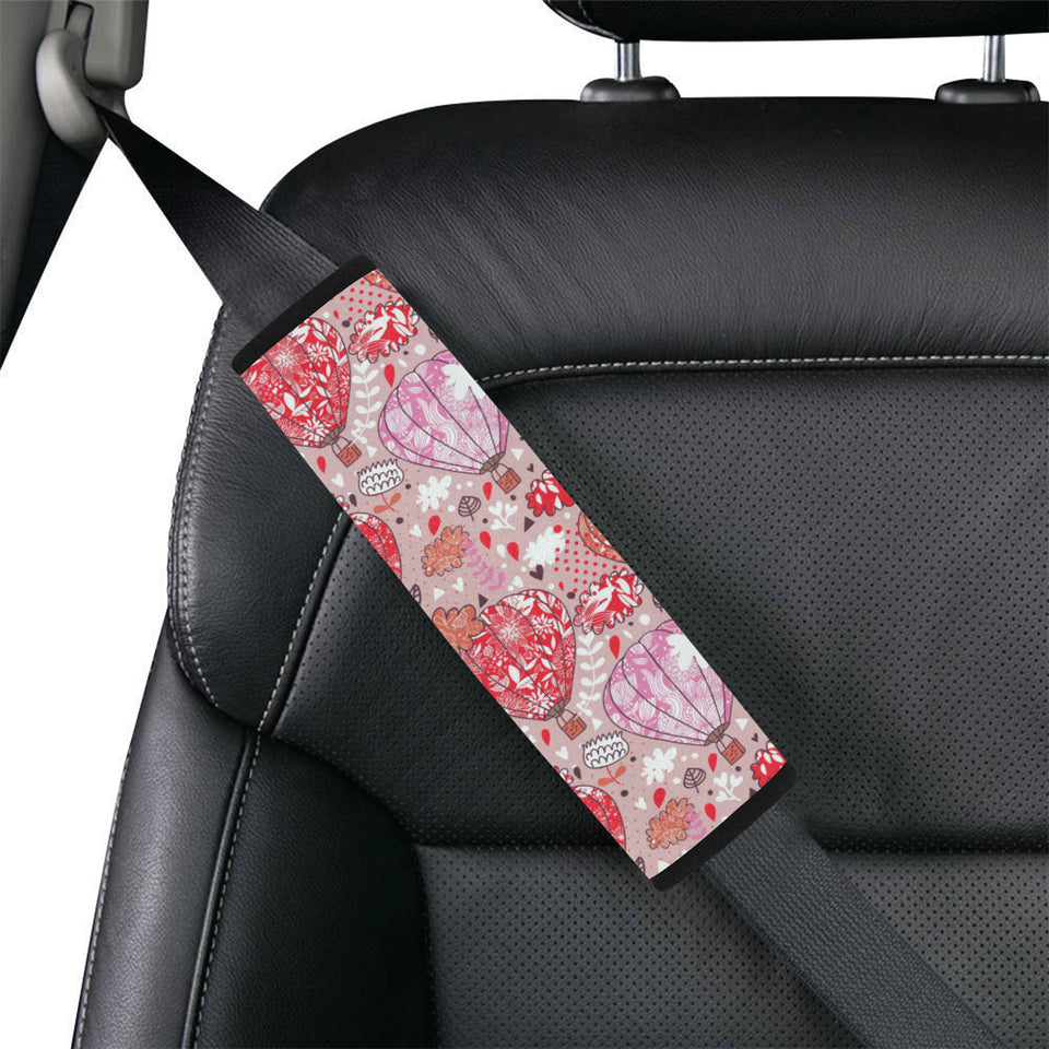 Red Pink Hot Air Balloon Pattern Car Seat Belt Cover