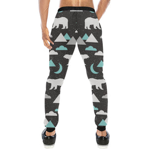 Polar Bear Moon Pattern Unisex Casual Sweatpants