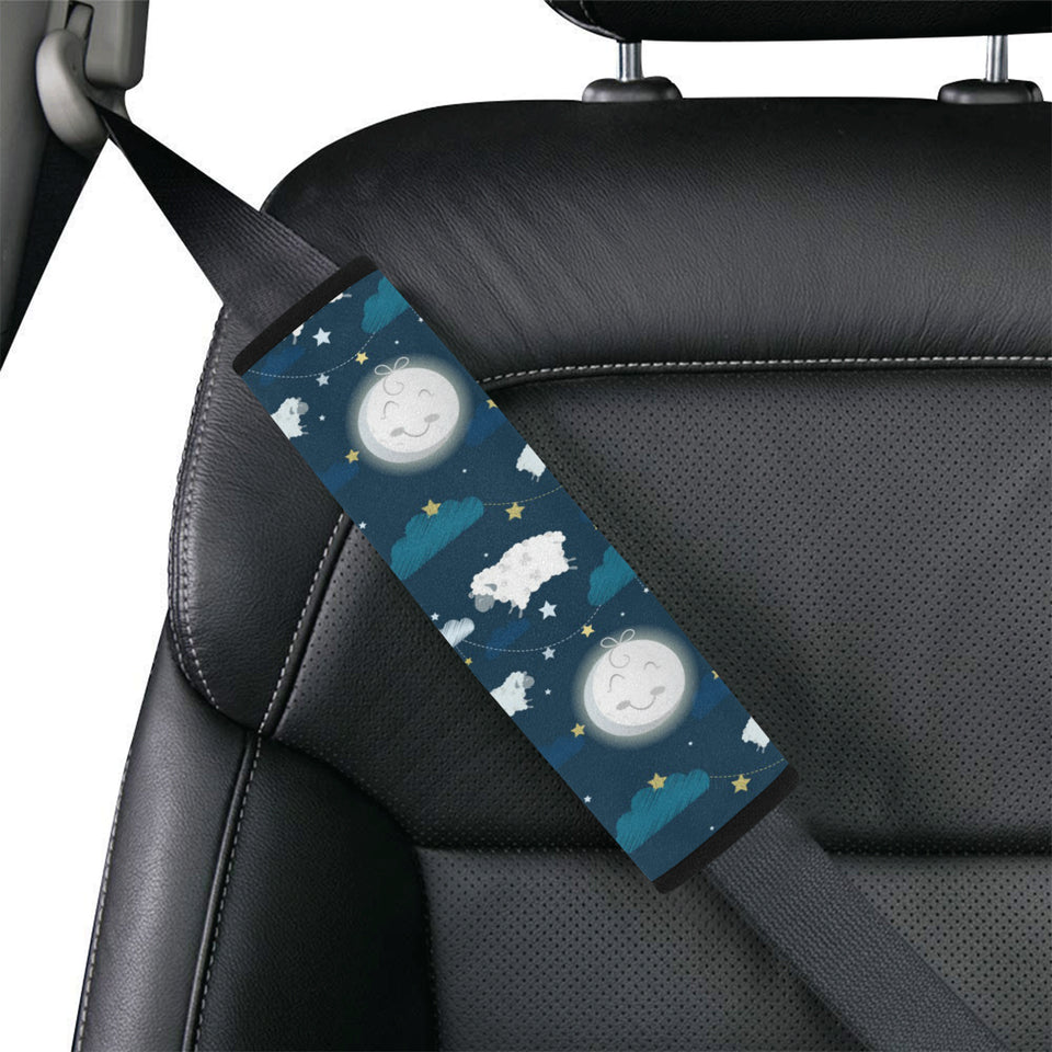 Sheep Playing Could Moon Pattern Car Seat Belt Cover