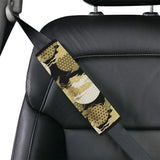 Gold Could Crane Japanese Pattern Car Seat Belt Cover