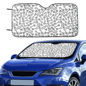 Engine Piston Pattern Print Design 01 Car Sun Shade