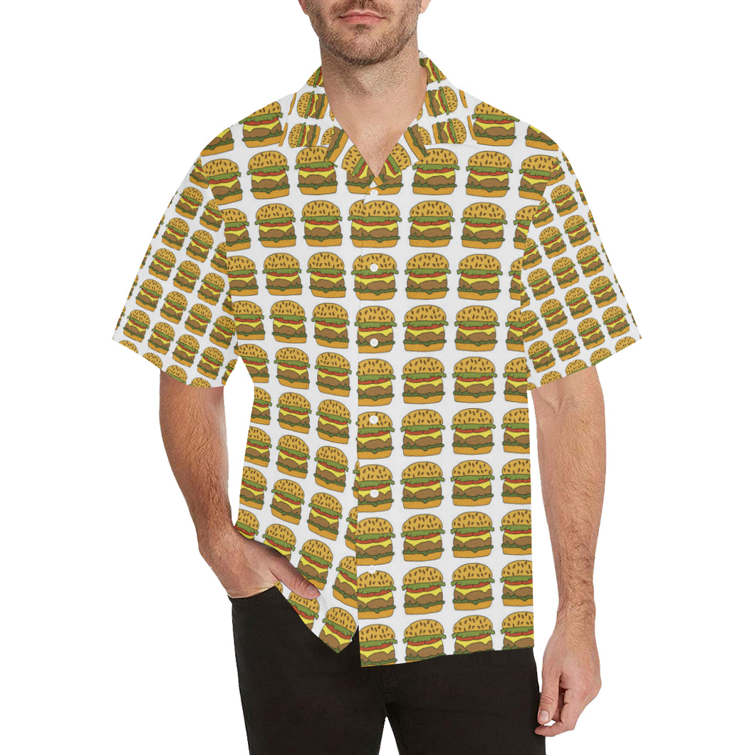 Hamburger Pattern Print Design 05 Men's All Over Print Hawaiian Shirt (Model T58)