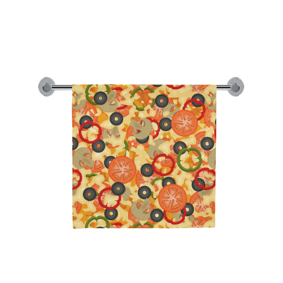 Pizza Texture Pattern Bath Towel