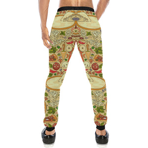 Pizza Pattern Background Unisex Casual Sweatpants