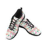 Flamingo Pattern Men's Sneakers Black