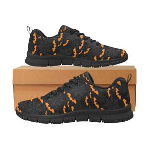 Cobweb Spider Web Bat Pattern Men's Sneakers Black