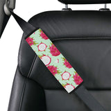 Dragon Fruit Pattern Green Background Car Seat Belt Cover