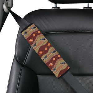 Kangaroo Aboriginal Pattern Car Seat Belt Cover