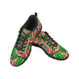 Watermelon Pattern Theme Men's Sneakers Black