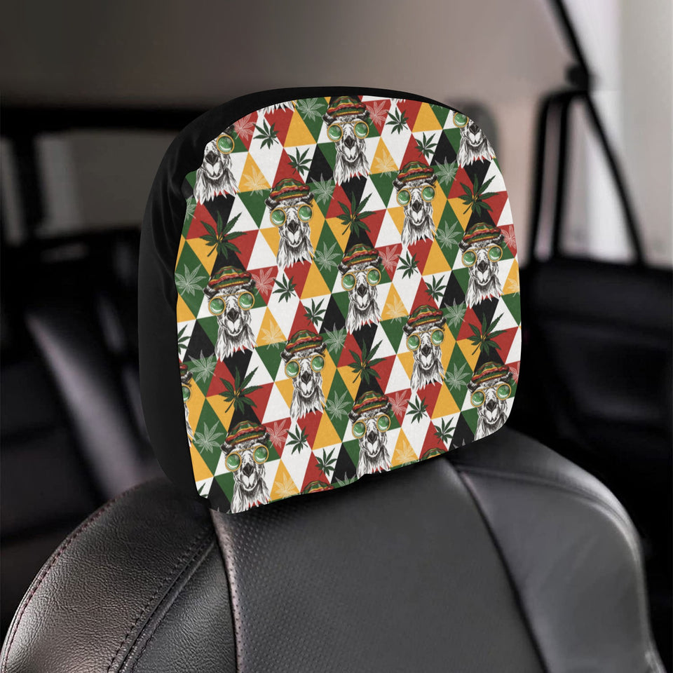 Cool Camel Leaves Pattern Car Headrest Cover