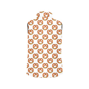 Pretzels Pattern Print Design 03 Men's Padded Vest