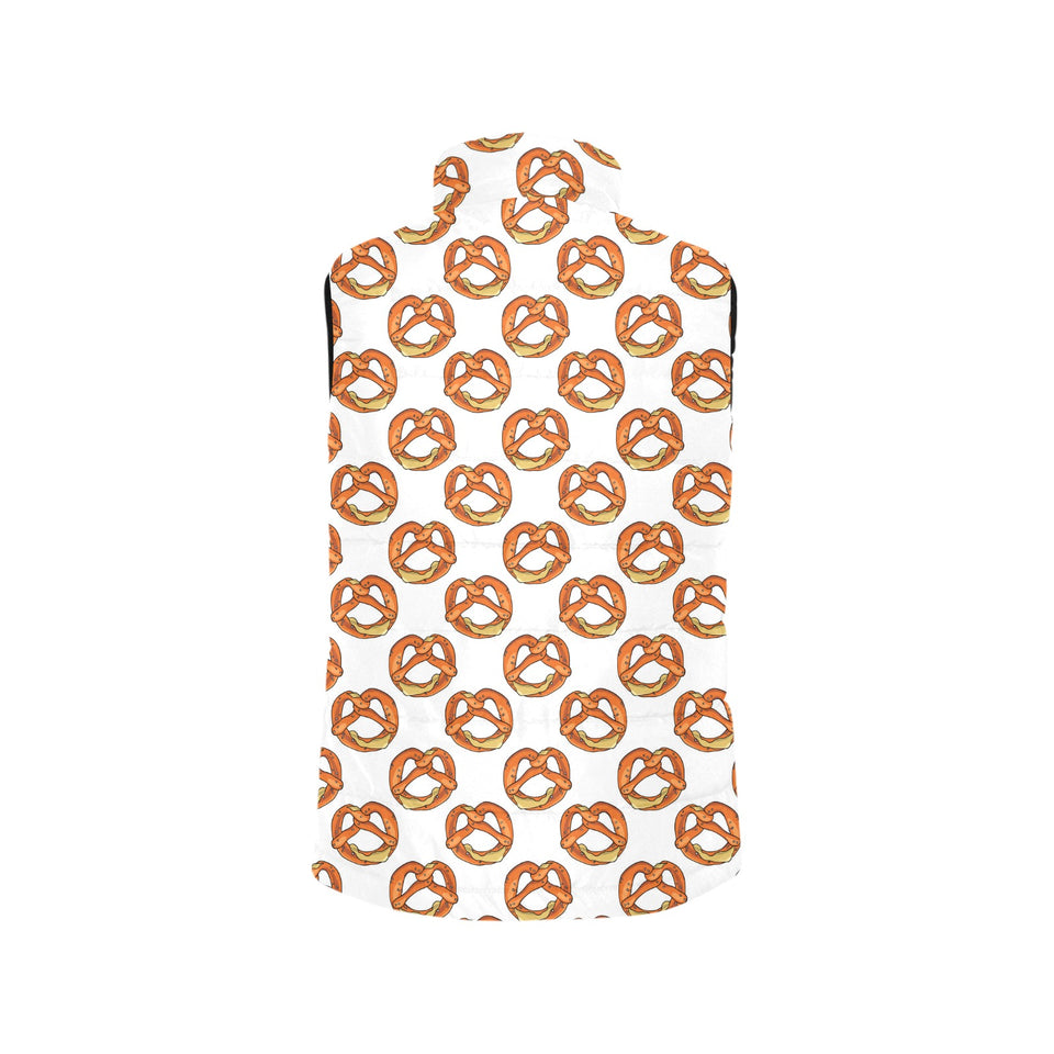 Pretzels Pattern Print Design 03 Men's Padded Vest