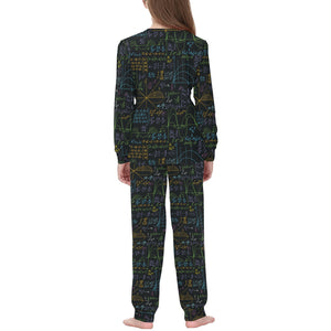 Math Pattern Print Design 04 Kids' Boys' Girls' All Over Print Pajama Set