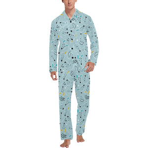 Greyhound Pattern Print Design 03 Men's Long Pajama Set