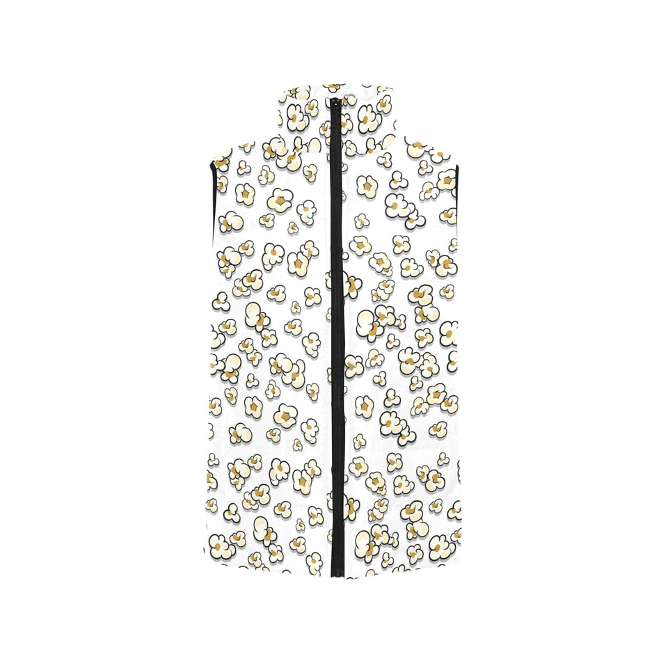 Popcorn Pattern Print Design 04 Women's Padded Vest