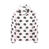 Hedgehog Pattern Print Design 04 Kids' Boys' Girls' Padded Hooded Jacket