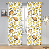 Potato Chips Pattern Print Design 01 Gauze Curtain