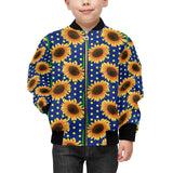 Sunflower Pokka Dot Pattern Kids' Boys' Girls' Bomber Jacket