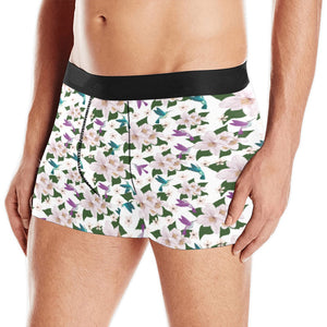 Hummingbird Pattern Print Design 01 Men's All Over Print Boxer Briefs Men's Underwear
