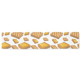 Bread Toast Pattern Print Design 03 Table Runner