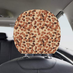 Coffee Bean Pattern Car Headrest Cover