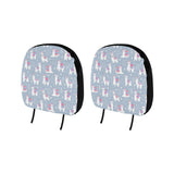 Llama Chirstmas Pattern Car Headrest Cover