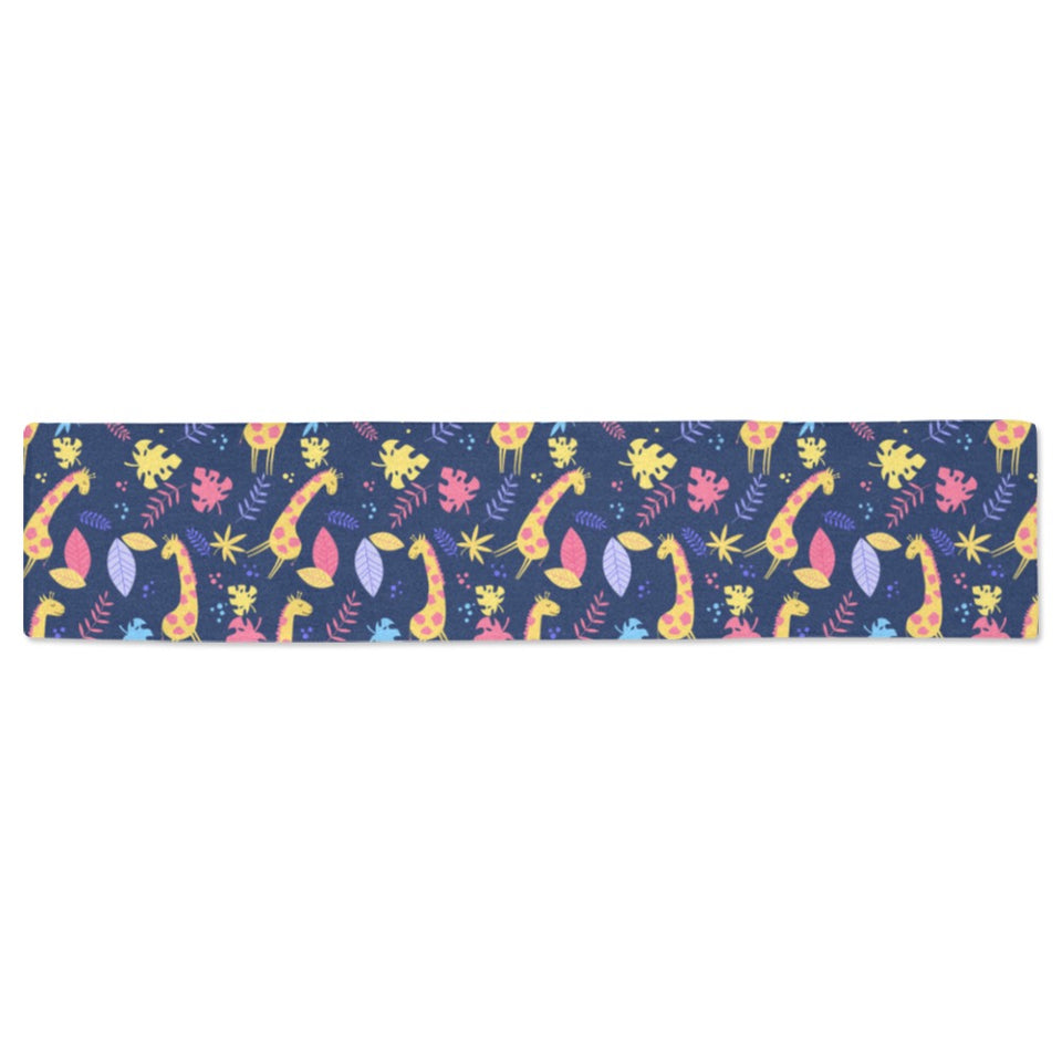 Giraffe Pattern Print Design 04 Table Runner